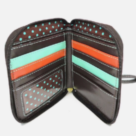 Chala Piano Zip-Around Wristlet Wallet Indigo Blue - Picture 3 of 5